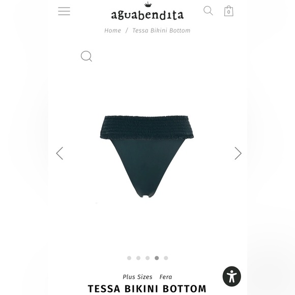 Agua Bendita Tessa Bikini Bottom in Blue/Green Size XL (Brand New, Never Worn) - Picture 3 of 11